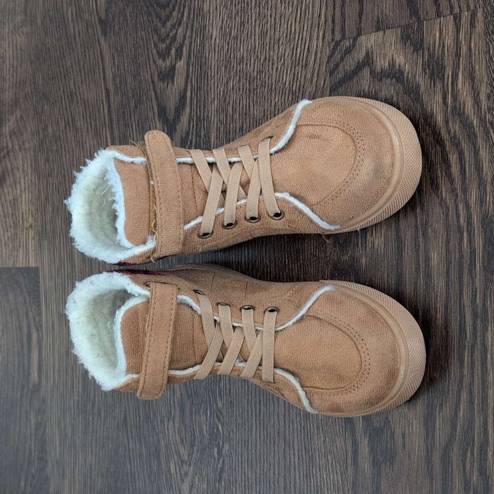 Cozy Tan Kids Shoes/Ankle Boots